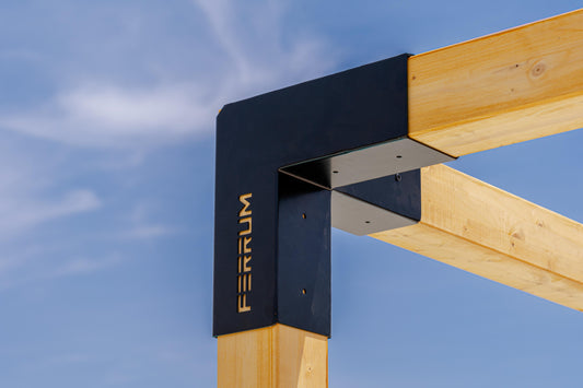 Giunto angolare a 3 vie per pergola